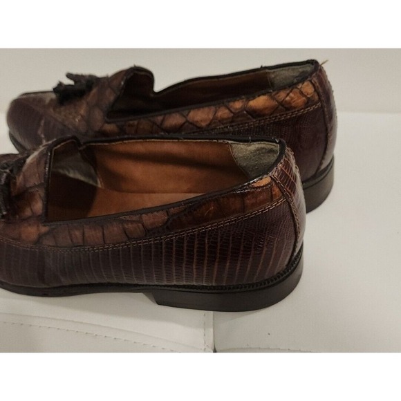 Stacy Adams Exotic Snake Skin Leather Tassel‎ Loafers Shoes Mens Dress US 9.5 main image 9